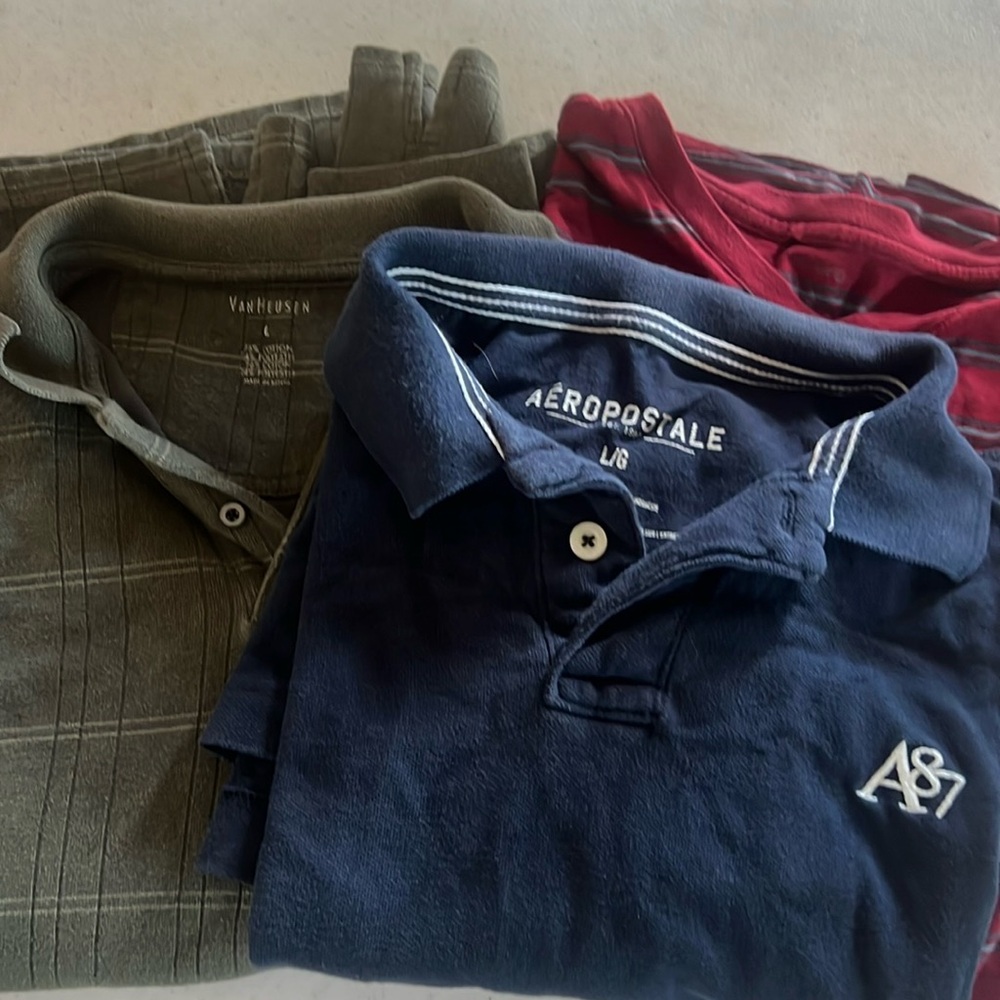 Three men’s shirts bundle of Van Halen, Areopostale, Etc,  Large